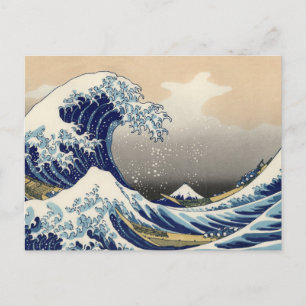 Great Wave off Kanagawa & Mount Fuji Japan Zee Briefkaart