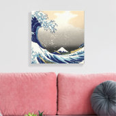 Great Wave off Kanagawa & Mount Fuji Japan Zee Canvas Afdruk (Insitu (Woonkamer))