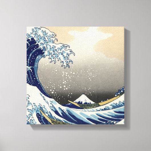 Great Wave off Kanagawa & Mount Fuji Japan Zee Canvas Afdruk (Voorkant)