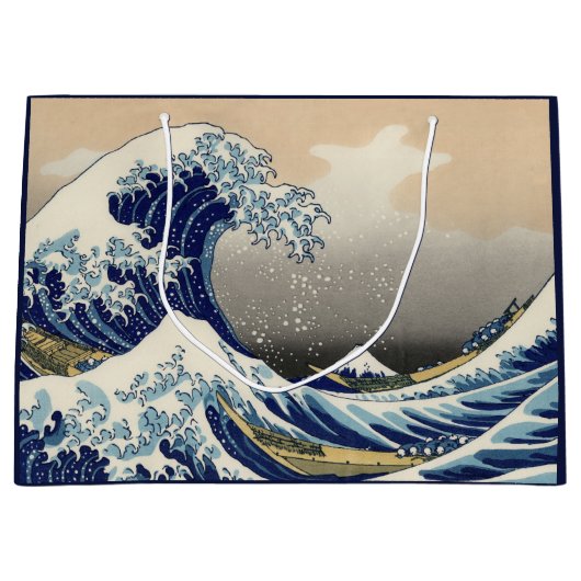 Great Wave off Kanagawa & Mount Fuji Japan Zee Groot Cadeauzakje (Voorkant)