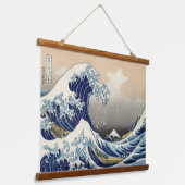 Great Wave off Kanagawa & Mount Fuji Japan Zee Hangend Wandkleed (Gebogen)
