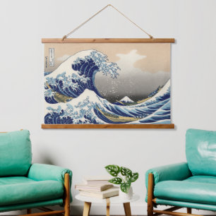 Great Wave off Kanagawa & Mount Fuji Japan Zee Hangend Wandkleed