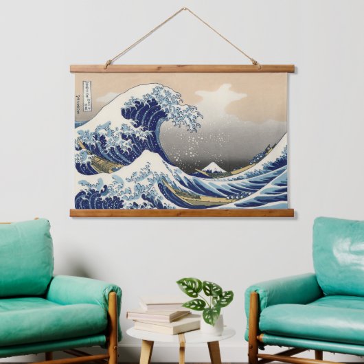 Great Wave off Kanagawa & Mount Fuji Japan Zee Hangend Wandkleed (Woonkamer)