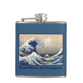 Great Wave off Kanagawa & Mount Fuji Japan Zee Heupfles (Voorkant)