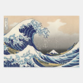 Great Wave off Kanagawa & Mount Fuji Japan Zee Inpakpapier Vel (Voorkant 2)
