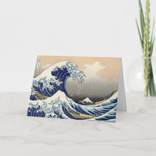Great Wave off Kanagawa & Mount Fuji Japan Zee Kaart (Voorkant)