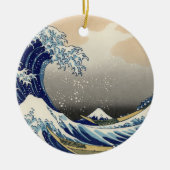 Great Wave off Kanagawa & Mount Fuji Japan Zee Keramisch Ornament (Voorkant)