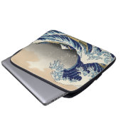 Great Wave off Kanagawa & Mount Fuji Japan Zee Laptop Sleeve (Voorkant onderkant)