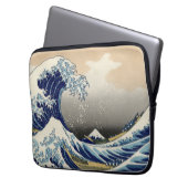 Great Wave off Kanagawa & Mount Fuji Japan Zee Laptop Sleeve (Voorkant Links)