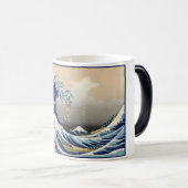 Great Wave off Kanagawa & Mount Fuji Japan Zee Magische Mok (Voorkant rechts)