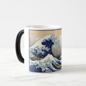 Great Wave off Kanagawa & Mount Fuji Japan Zee Magische Mok (Voorkant links)