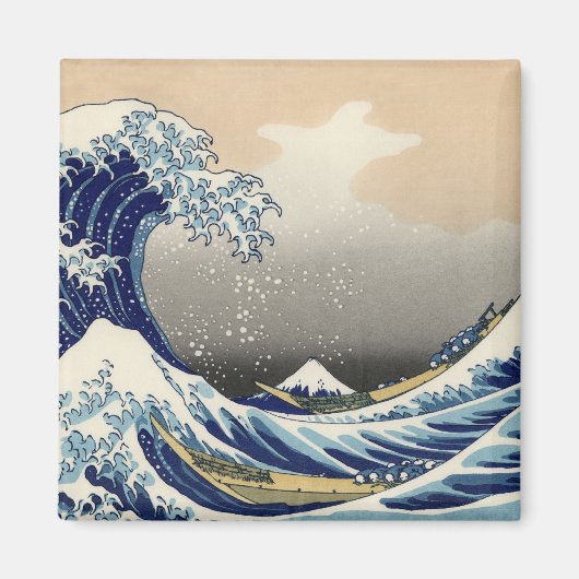Great Wave off Kanagawa & Mount Fuji Japan Zee Magneet (Voorkant)