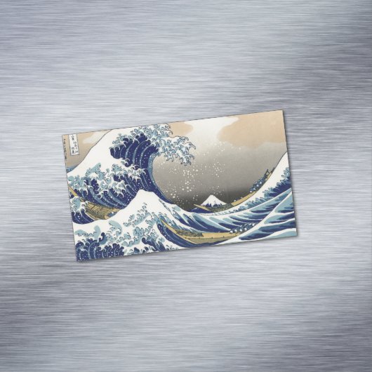 Great Wave off Kanagawa & Mount Fuji Japan Zee Magnetisch Visitekaartje (Voorbeeld)
