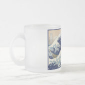 Great Wave off Kanagawa & Mount Fuji Japan Zee Matglas Koffiemok (Links)