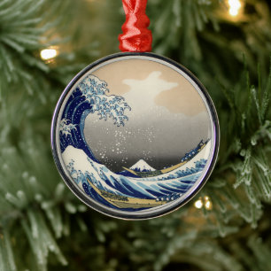 Great Wave off Kanagawa & Mount Fuji Japan Zee Metalen Ornament