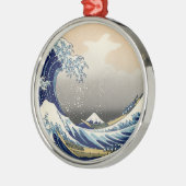 Great Wave off Kanagawa & Mount Fuji Japan Zee Metalen Ornament (Links)