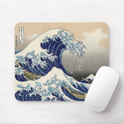 Great Wave off Kanagawa & Mount Fuji Japan Zee Muismat (Met muis)