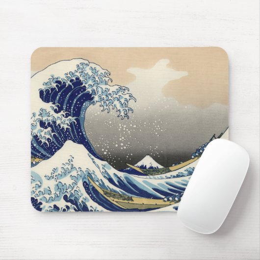 Great Wave off Kanagawa & Mount Fuji Japan Zee Muismat (Met muis)