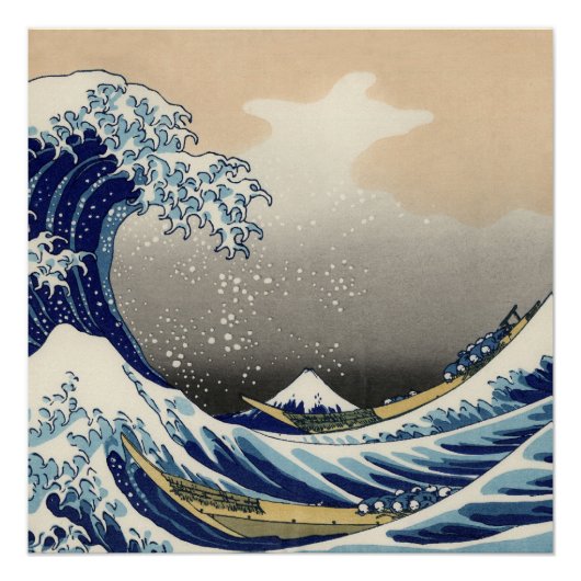 Great Wave off Kanagawa & Mount Fuji Japan Zee Perfect Poster (Voorkant)