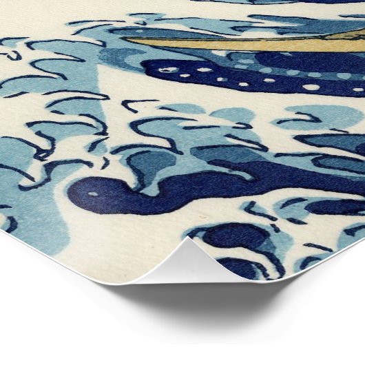 Great Wave off Kanagawa & Mount Fuji Japan Zee Perfect Poster (Hoek)