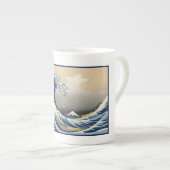 Great Wave off Kanagawa & Mount Fuji Japan Zee Porselein Kop (Voorkant rechts)