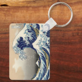 Great Wave off Kanagawa & Mount Fuji Japan Zee Sleutelhanger (Achterkant)