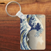 Great Wave off Kanagawa & Mount Fuji Japan Zee Sleutelhanger (Voorkant)