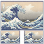 Great Wave off Kanagawa & Mount Fuji Japan Zee Sticker (Voorkant)