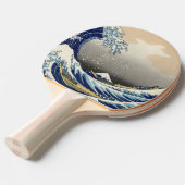 Great Wave off Kanagawa & Mount Fuji Japan Zee Tafeltennisbatje (Voorkant Gekanteld)