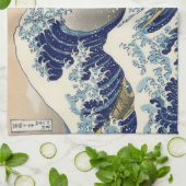 Great Wave off Kanagawa & Mount Fuji Japan Zee Theedoek (Gevouwen)