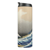 Great Wave off Kanagawa & Mount Fuji Japan Zee Thermosbeker (Geroteerd rechts)