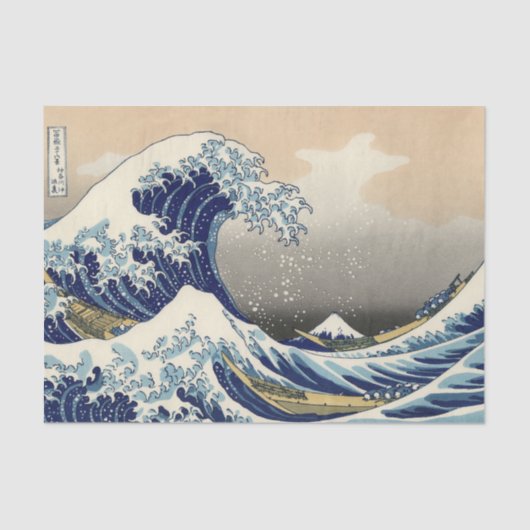 Great Wave off Kanagawa & Mount Fuji Japan Zee Tissuepapier (Voorkant)