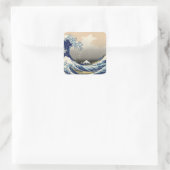 Great Wave off Kanagawa & Mount Fuji Japan Zee Vierkante Sticker (Tas)