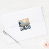 Great Wave off Kanagawa & Mount Fuji Japan Zee Vierkante Sticker (Envelop)