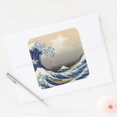 Great Wave off Kanagawa & Mount Fuji Japan Zee Vierkante Sticker (Envelop)