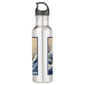 Great Wave off Kanagawa & Mount Fuji Japan Zee Waterfles (Achterkant)