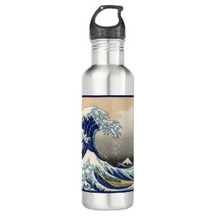 Great Wave off Kanagawa & Mount Fuji Japan Zee Waterfles