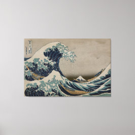 Great Wave off Kanagawa - Pre-1900s Art Afbeelding Canvas Afdruk