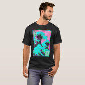Great Wave off Kanagawa Vaporwave Glitch Aesthetic T-shirt (Voorkant volledig)