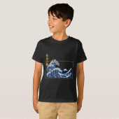 Great Wave Off Kanagawa With The Aesthetic Kanji O T-shirt (Voorkant volledig)