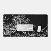 Great Wave Outline Zwart-wit Muismat Bureaumat (Keyboard & Muis)