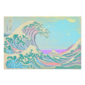 Great Wave Pastel Kleuren Premium Poster (Voorkant)