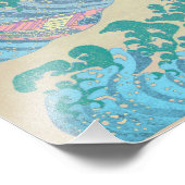 Great Wave Pastel Kleuren Premium Poster (Hoek)