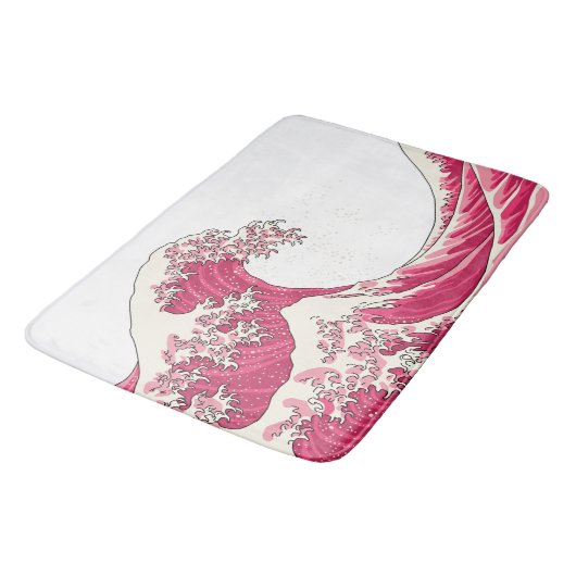 Great wave - roze badmat (Gekanteld)