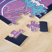 Great Wave Vaporwave Kanagawa Legpuzzel (Zijkant)