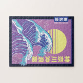 Great Wave Vaporwave Kanagawa Legpuzzel (Horizontaal)