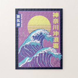 Great Wave Vaporwave Kanagawa Legpuzzel
