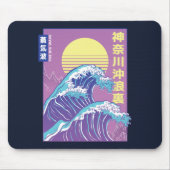 Great Wave Vaporwave Kanagawa Muismat (Voorkant)