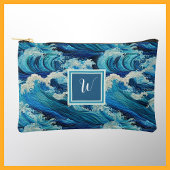 Great Waves en Seafoam Beach Geïnspireerd Monogram Etui