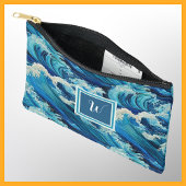 Great Waves en Seafoam Beach Geïnspireerd Monogram Etui